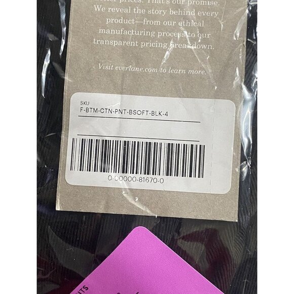 Everlane Womens Tencel Relaxed Chino Black Tapered Pants Size 4 - Picture 10 of 11